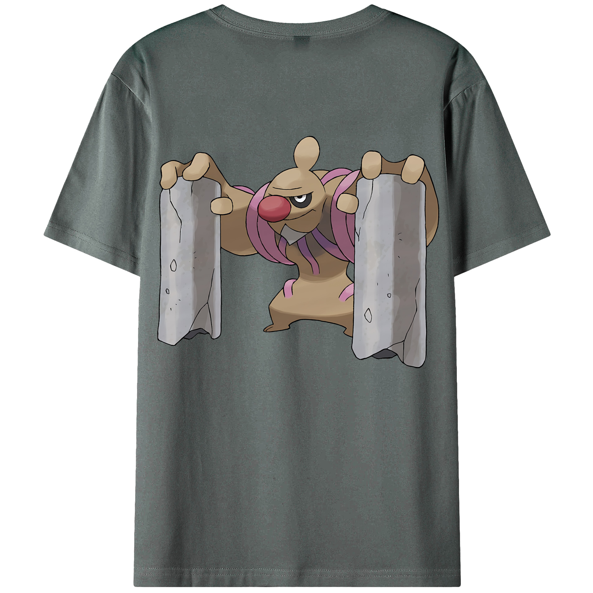（画像用） ポケットモンスター Pokémon 綿100％ メンズ半袖Tシャツ（バックプリント） 通気性